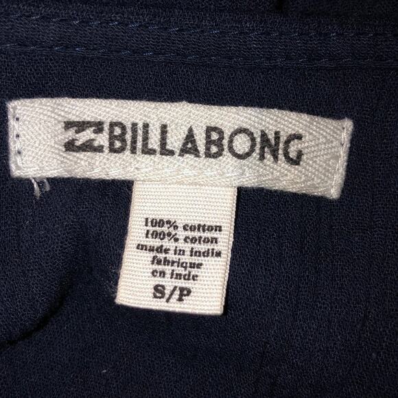 Billabong Boho Hippie Western Cowboy Cowgirl Blue Multi Colored Long Sleeve Top - Picture 5 of 8